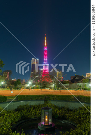 「東京」和平之燈與東京塔點燈夜景 119866944