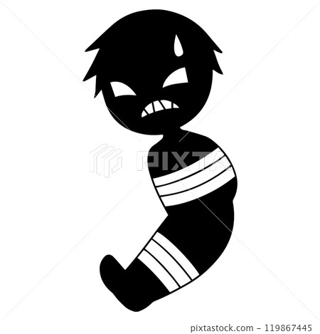 Image material of a captured villain 119867445