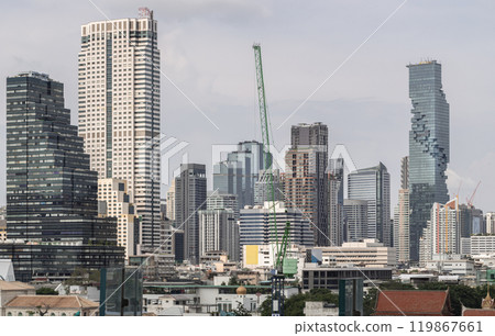 Beautiful view of Skyscrapers Bangkok City at Afternoon. 119867661