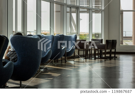 Common area of condominium in morning. Common area of condominium in morning. 119867687