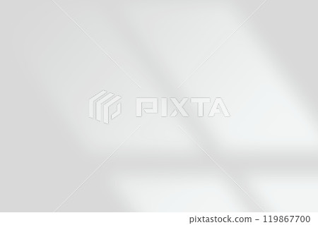 Wall interior background, studio and backdrops show products.with shadow from window color white and grey. background for text insertion and presentation product Wall interior background, studio and backdrops show products.with shadow from window color white and grey. background for text insertion and presentation product 119867700