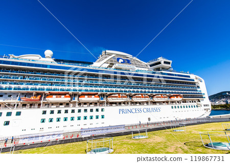 長崎港客船抵達（鑽石公主號）松枝碼頭【長崎市】 119867731
