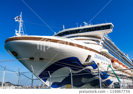 長崎港客船抵達（鑽石公主號）松枝碼頭【長崎市】 119867739