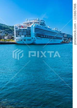 長崎港客船抵達（鑽石公主號）水部之森公園【長崎市】 119867906