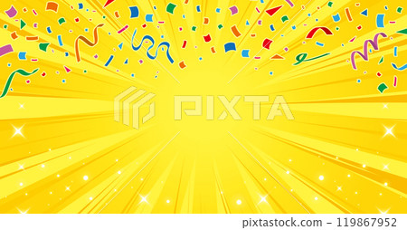 Colorful confetti and yellow background campaign material_3 Colorful confetti and yellow background campaign material_3 119867952