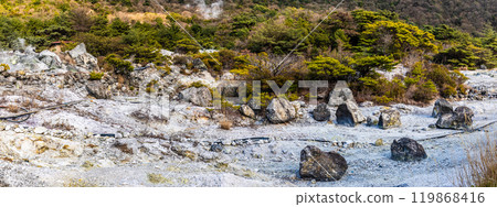 雲仙地獄 大糸地獄全景【長崎縣雲仙市】 119868416
