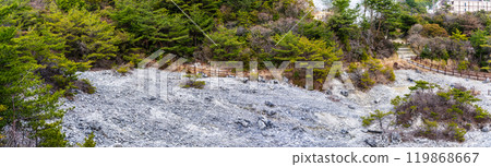 Unzen Hell: Former Hachiman Hell (Moon Hell) Panorama [Unzen City, Nagasaki Prefecture] 119868667