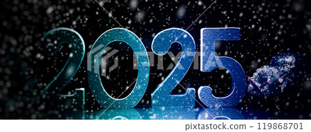 New Year concept. Christmas composition with number 2025 119868701