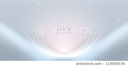 Abstract white circles lines on grey background. with lighting effect sparkle. Abstract white circles lines on grey background. with lighting effect sparkle. 119869156