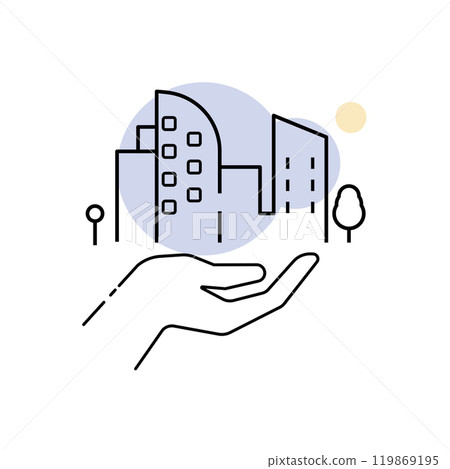 Building line icon 119869195