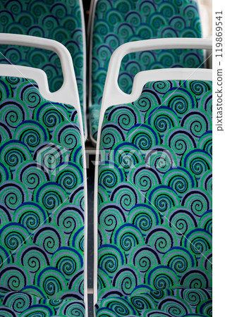 Comfortable seats in city bus Comfortable seats in city bus 119869541