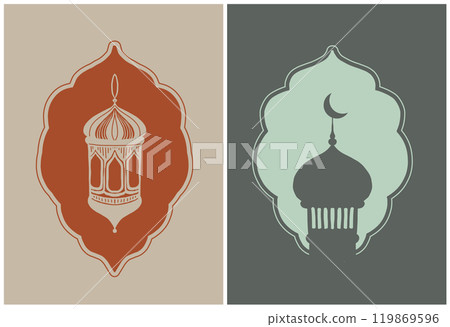 mosque, ramadan, vector 119869596