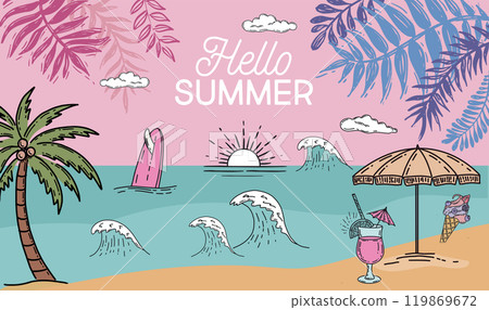 seamless, tropical, vector 119869672