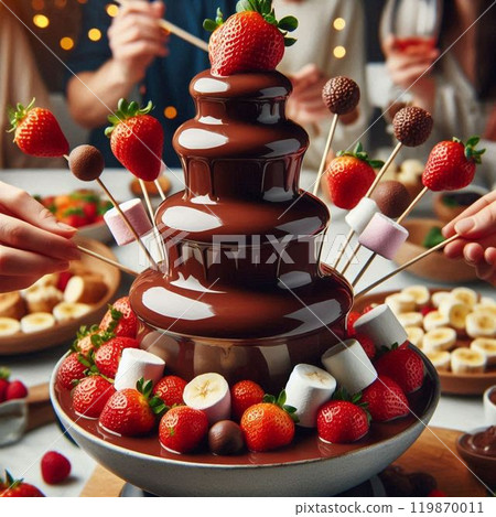 Luxurious chocolate fondue 119870011