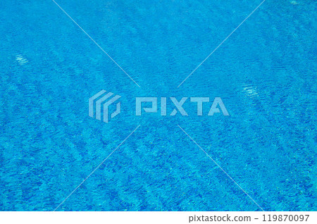 Overhead view of blue water surface abstract in a pool Overhead view of blue water surface abstract in a pool 119870097