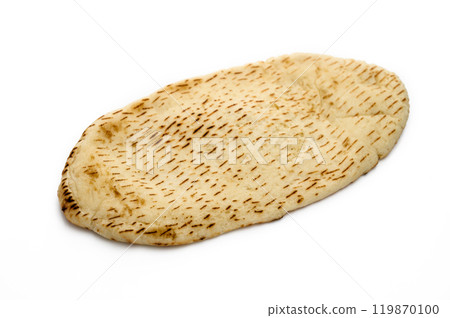 pita close-up on a white background. Isolated 119870100