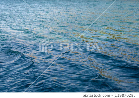 Serene blue waters of mediterranean water texture background 119870283