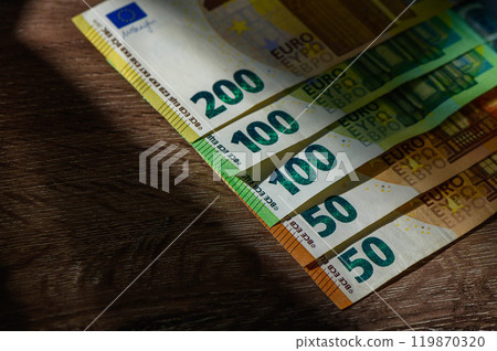 Euro banknotes in a row 2 Euro banknotes in a row 2 119870320