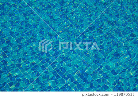 Blue ripped water in swimming pool 119870535