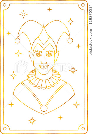 Tarot card jester 119870554