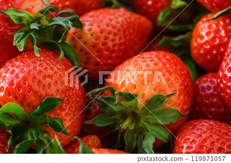 Delicious organic red strawberries. Conception for good food Delicious organic red strawberries. Conception for good food 119871057