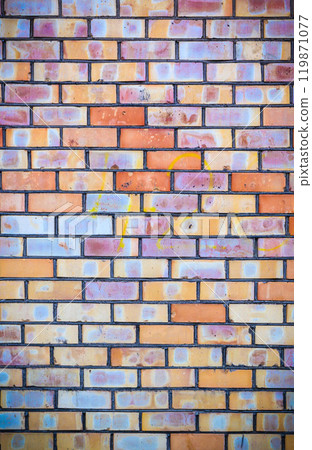 Modern yellow brick wall texture for background 119871077