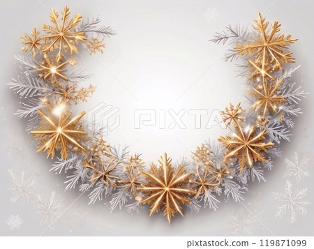 Round frame, Winter Snowflake Wreath, New Year Door Decoration, Circle of Blue and White Snowflakes, Christmas New Year 2025 Round frame, Winter Snowflake Wreath, New Year Door Decoration, Circle of Blue and White Snowflakes, Christmas New Year 2025 119871099