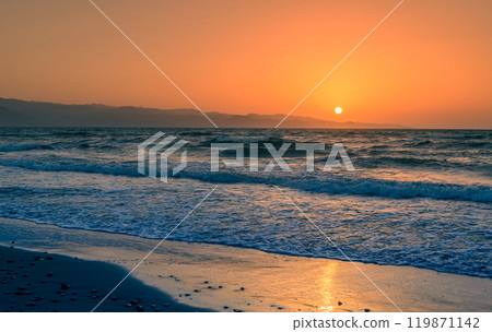 Epic sunset on the Mediterranean sea in Cyprus Epic sunset on the Mediterranean sea in Cyprus 119871142