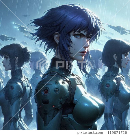 女戰士,機器人,插圖 女戰士,機器人,插圖 119871726