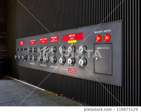 [Fire extinguishing equipment for high-rise buildings] Connected water pipe water inlet, sprinkler water inlet, water sampling inlet 119873129