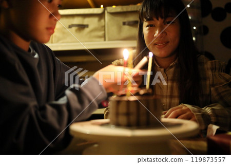 Single Mother and Son 119873557