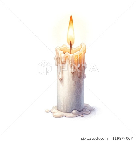 即將熄滅的蠟燭的插圖 119874067