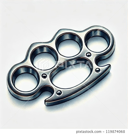 Simple illustration of brass knuckles Simple illustration of brass knuckles 119874068