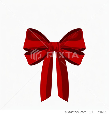 Elegant red bow on a white isolated background, perfect for gifts and decorations. Elegant red bow on a white isolated background, perfect for gifts and decorations. 119874613