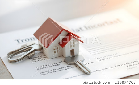 Homeownership Dreams: A Toy House, Keys and a Contract Homeownership Dreams: A Toy House, Keys and a Contract 119874703