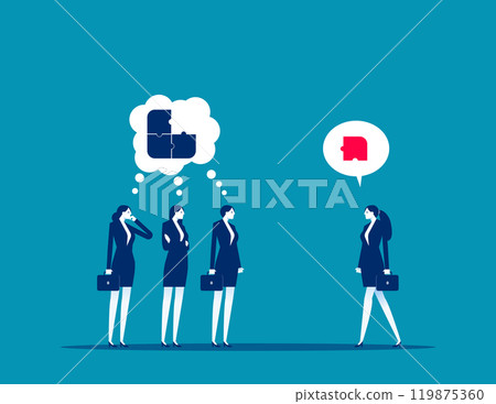 Offer solution to solve problem, consultant or manager advice to team member, finish or complete missing piece to fit the job concept, businessman offer missing jigsaw piece to complete the puzzle. 119875360