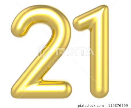 Number Gold Render Number Gold Render 119876599