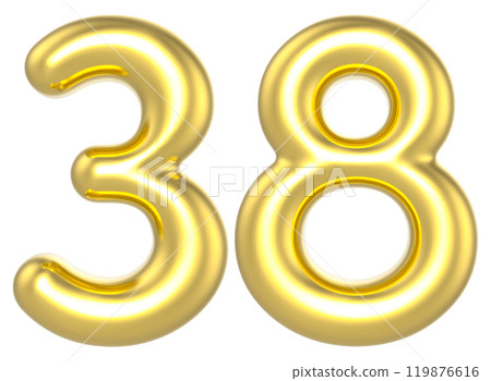 Number Gold Render 119876616