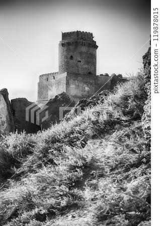 View of the Aragonese Castle, Isola di Capo Rizzuto, Italy 119878015