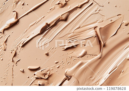 Close up of cosmetic liquid foundation strokes for make up as background texture Close up of cosmetic liquid foundation strokes for make up as background texture 119878628