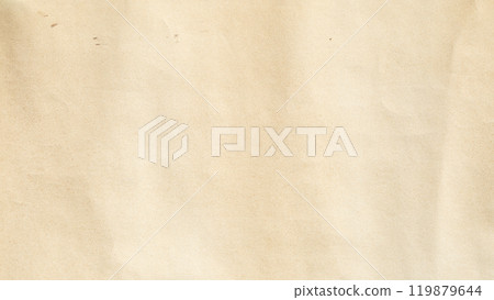 Crumpled Old yellow paper with folded crease 119879644