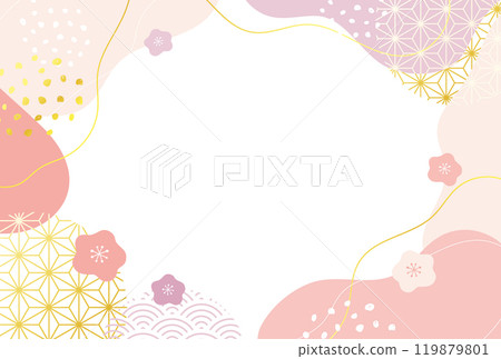 New Year's card, New Year, Japanese, modern, background, postcard 119879801