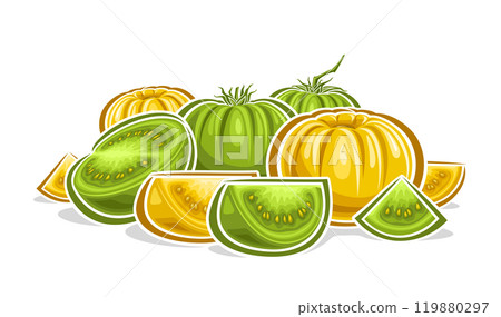 Vector logo for Yellow and Green Tomatoes 119880297