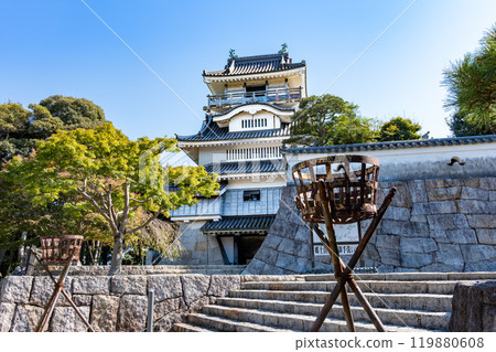 Oyama Castle in Yoshida Town, Haibara County, Shizuoka Prefecture, 119880608