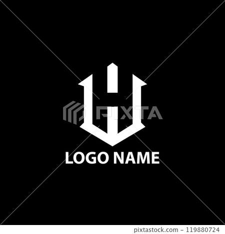 initial HW modern logo design vector initial HW modern logo design vector 119880724
