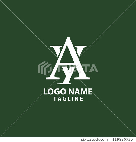 initial letter AY monogram logo design vector 119880730