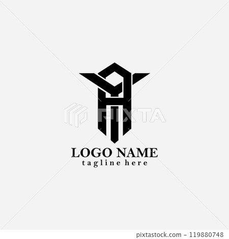 initial YA trendy logo design vector 119880748