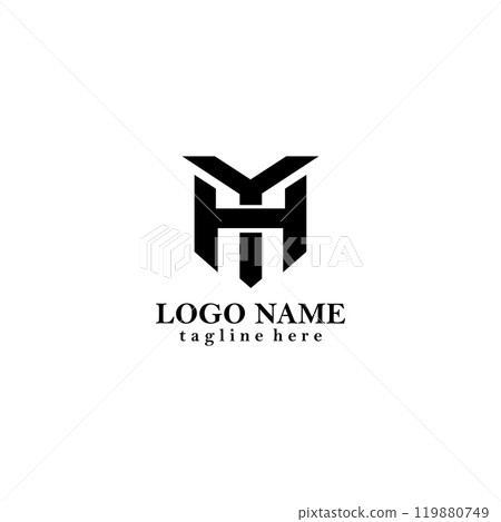 initial YH trendy logo design vector 119880749