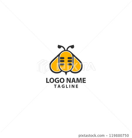 insect podcast logo design vector insect podcast logo design vector 119880750