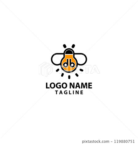 lamp firefly logo design vector 119880751